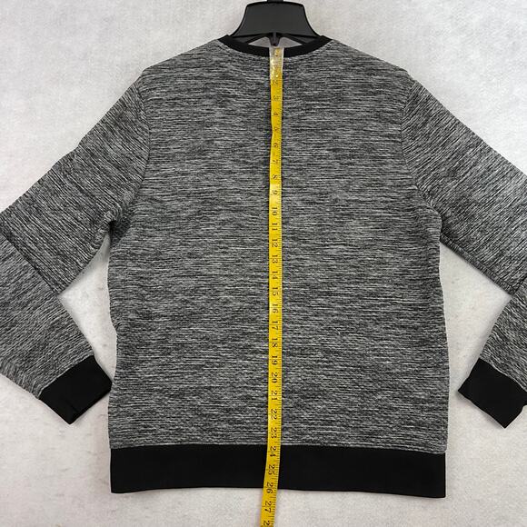 Guess Sweatshirt Womens Size Small Gray Pullover Sweater Zip Vented Hem - Picture 5 of 11